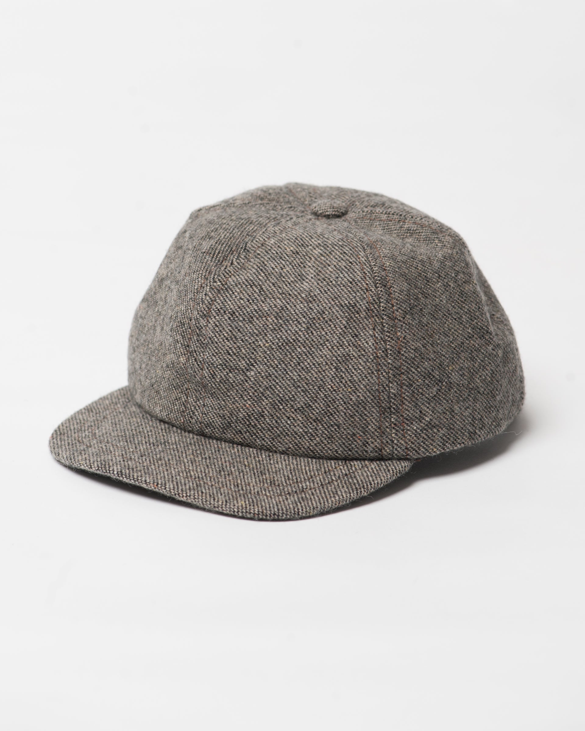 Toddler Brown Twill Wool Cap - front