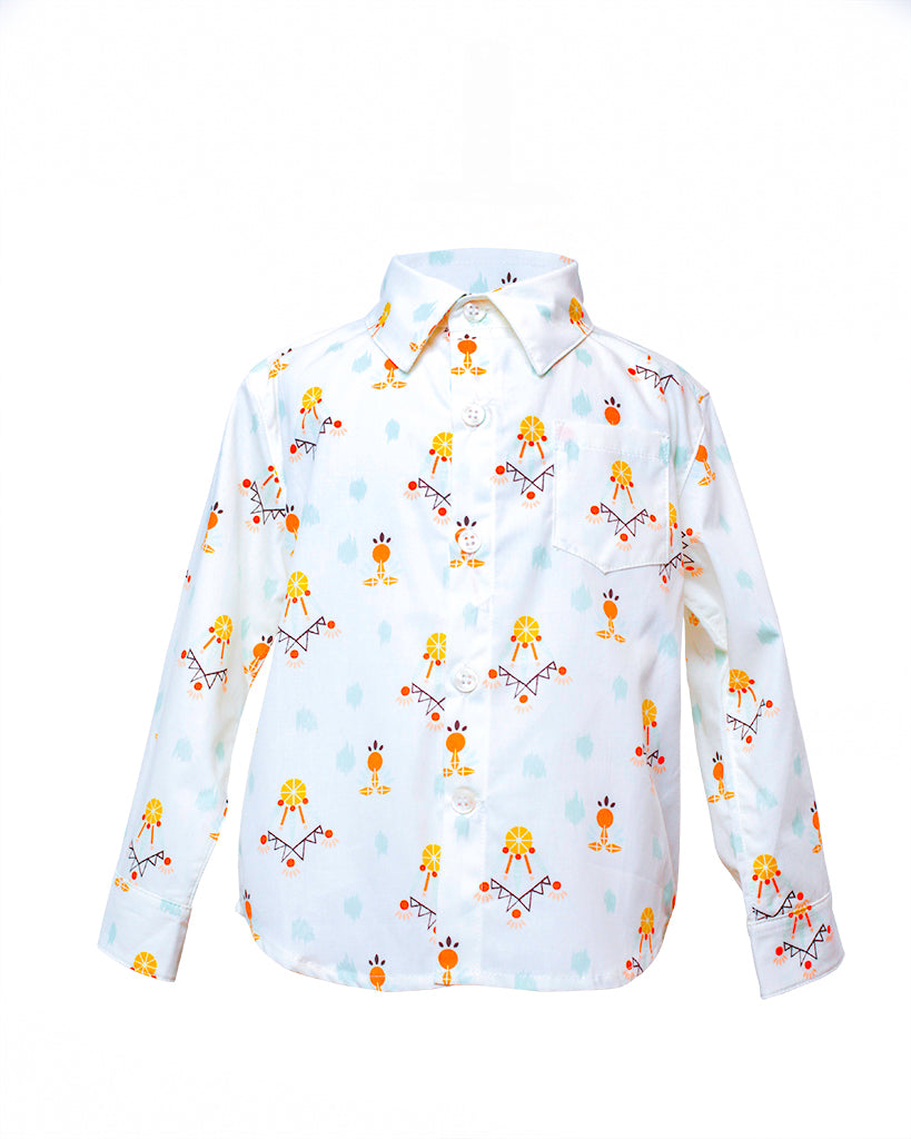 Kids Button Up Dreamcatchers Shirt - front