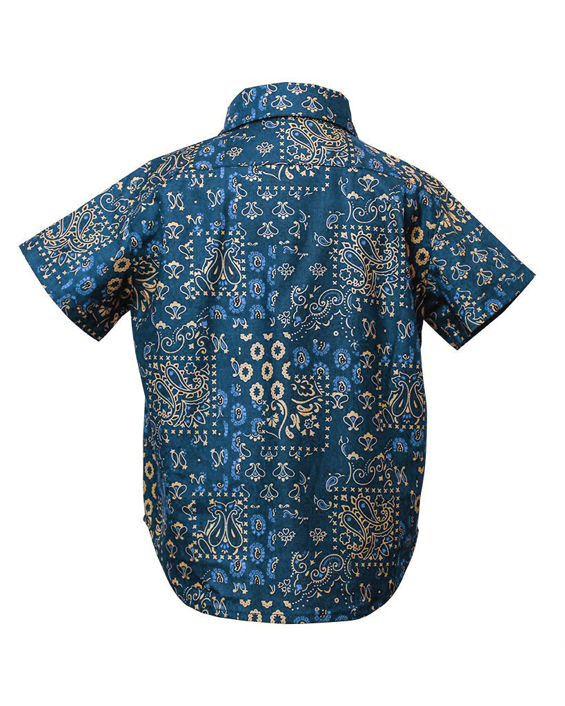 Made in Canada, Kids short sleeve shirt from 18 Waits — a Sustainable Men's clothing brand offering Vintage Inspired menswear and Rock and Roll Fashion. A refined Imogene and Willie alternative for those who value quality and character.