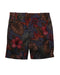 Kids Summer Shorts Dark Floral Pattern - front