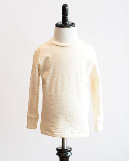 Kids Natural Slub Jersey Long Sleeve T-Shirt - front