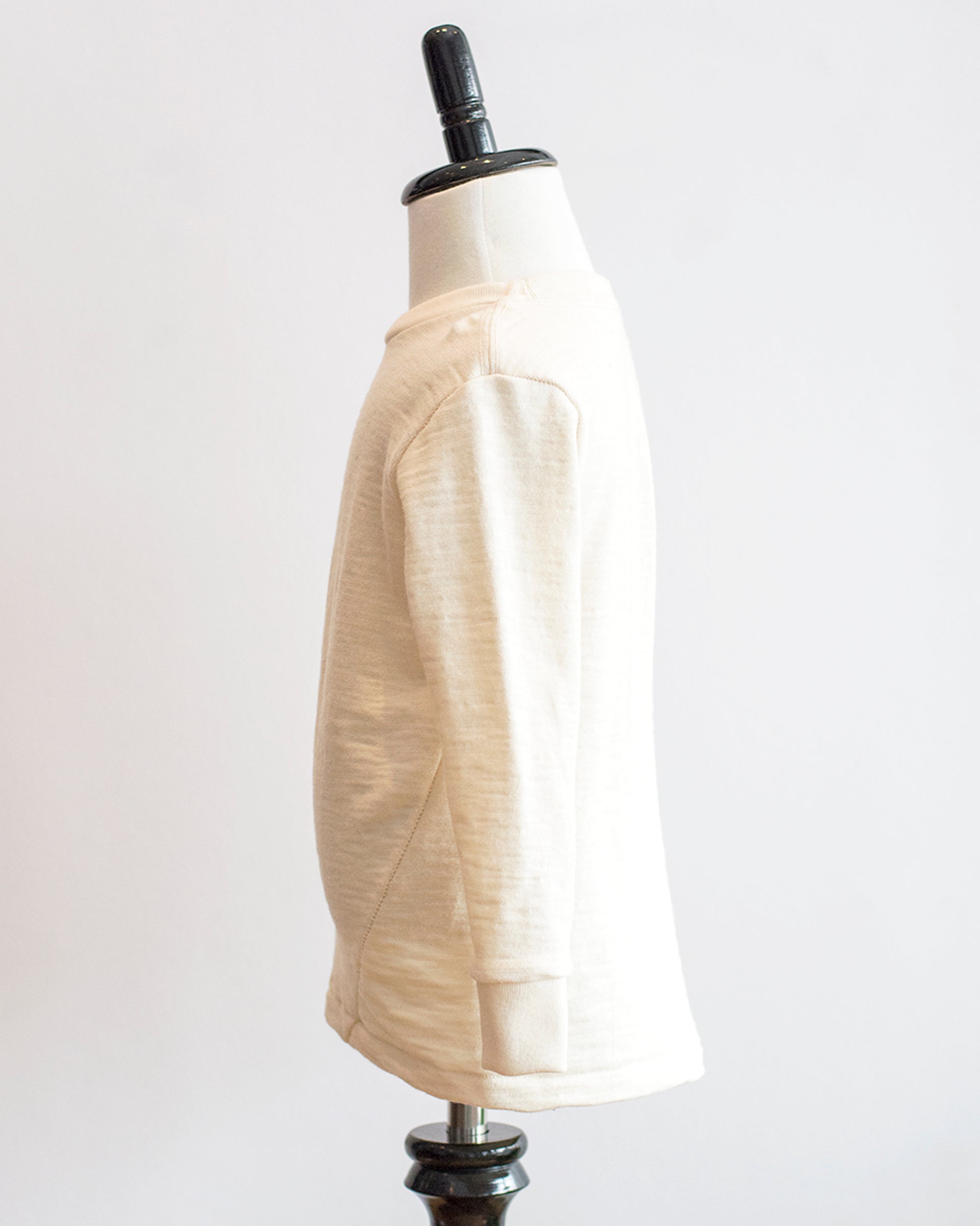 Kids Natural Slub Jersey Long Sleeve T-Shirt - side
