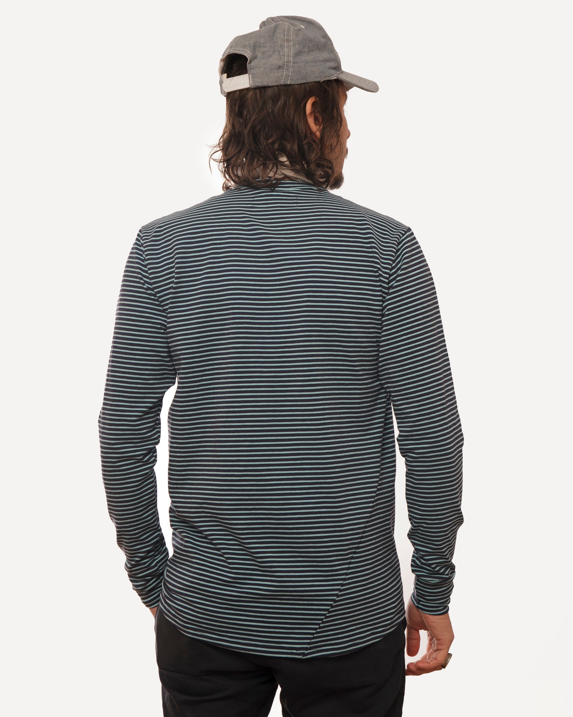 Long Sleeve Signature T-Shirt | Ocean Stripe