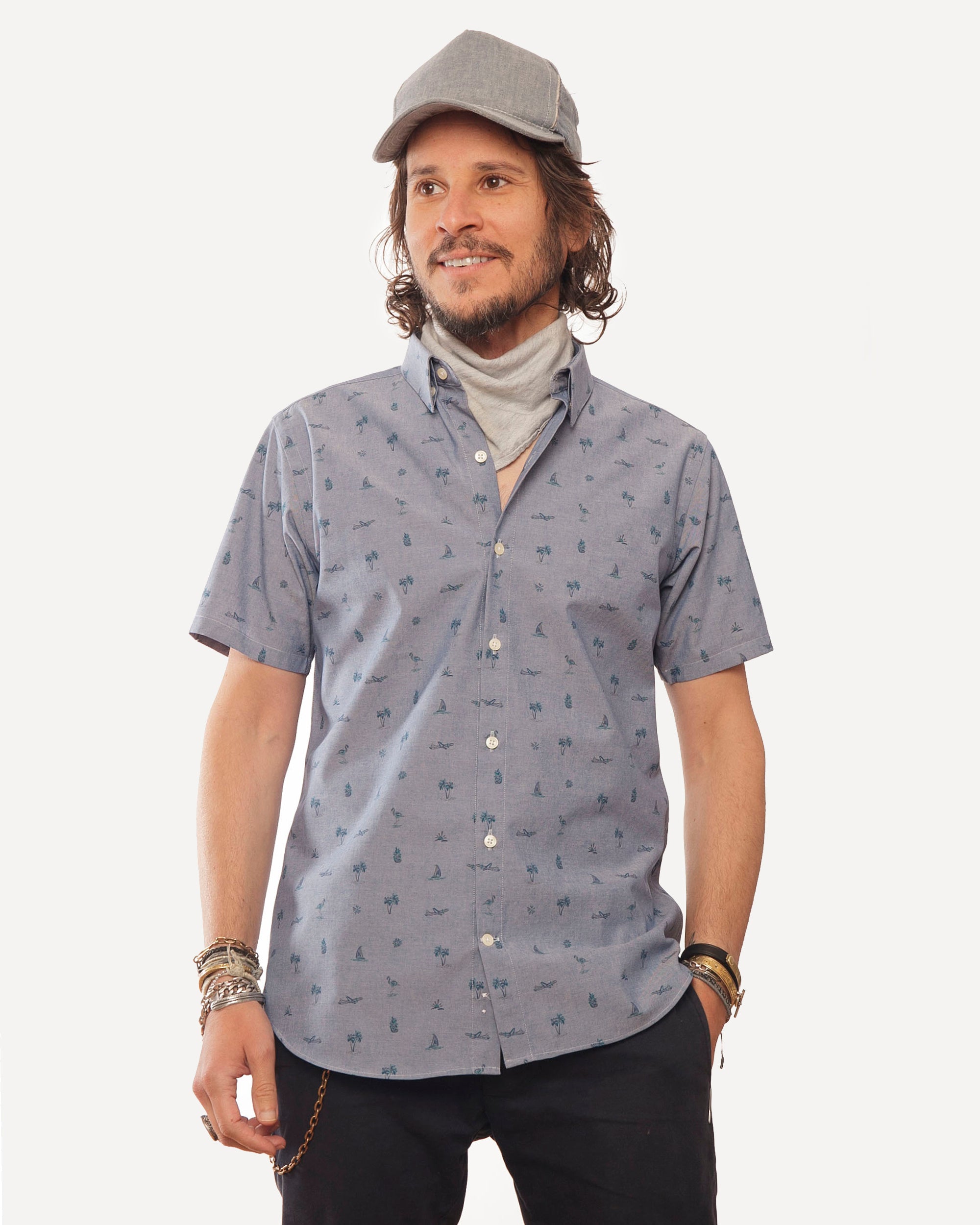 Short Sleeve Dylan Shirt | Bahama Breeze (Blue)