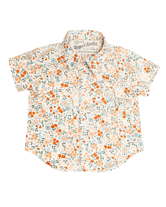 Made in Canada, Kids short sleeve shirt from 18 Waits — a Sustainable Men's clothing brand offering Vintage Inspired menswear and Rock and Roll Fashion. A refined Imogene and Willie alternative for those who value quality and character.