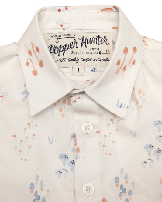 Made in Canada, Kids long sleeve button up shirt from 18 Waits — a Sustainable Men's clothing brand offering Vintage Inspired menswear and Rock and Roll Fashion. A refined Imogene and Willie alternative for those who value quality and character.