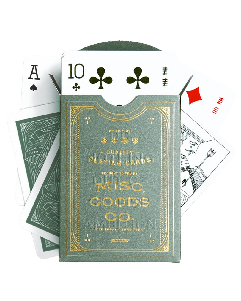 Made in Canada, Playing Cards from 18 Waits — a Sustainable Men's clothing brand offering Vintage Inspired menswear and Rock and Roll Fashion. A refined Imogene and Willie alternative for those who value quality and character.