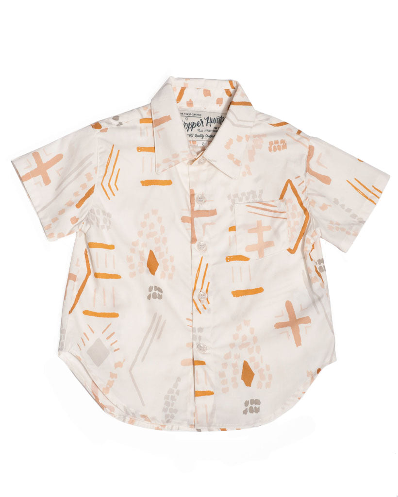 Made in Canada, Kids short sleeve shirt from 18 Waits — a Sustainable Men's clothing brand offering Vintage Inspired menswear and Rock and Roll Fashion. A refined Imogene and Willie alternative for those who value quality and character.