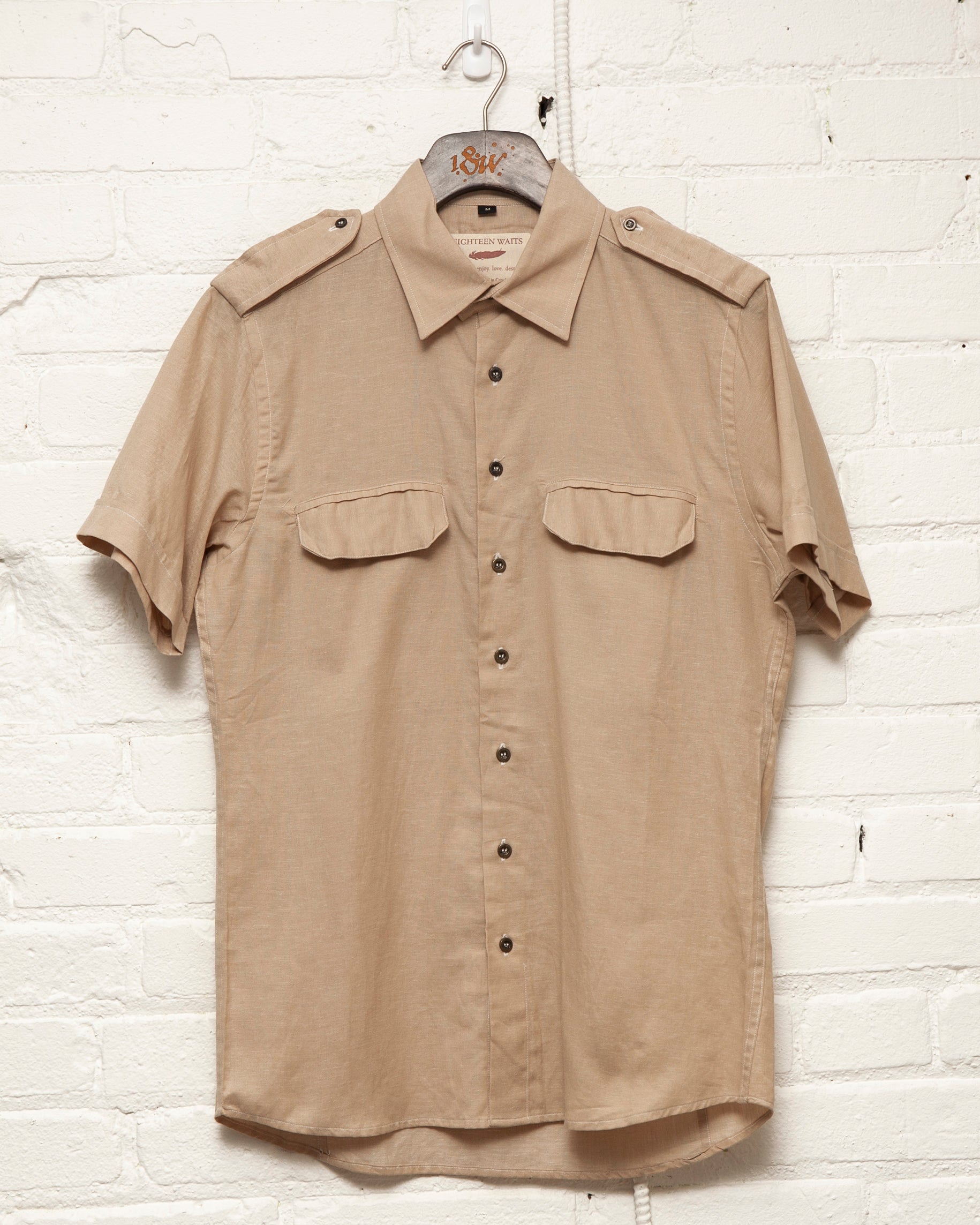 Vintage Short Sleeve Utility Shirt | Tan