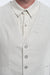 Cotton Off-White Pinstripe Vest Front Detail