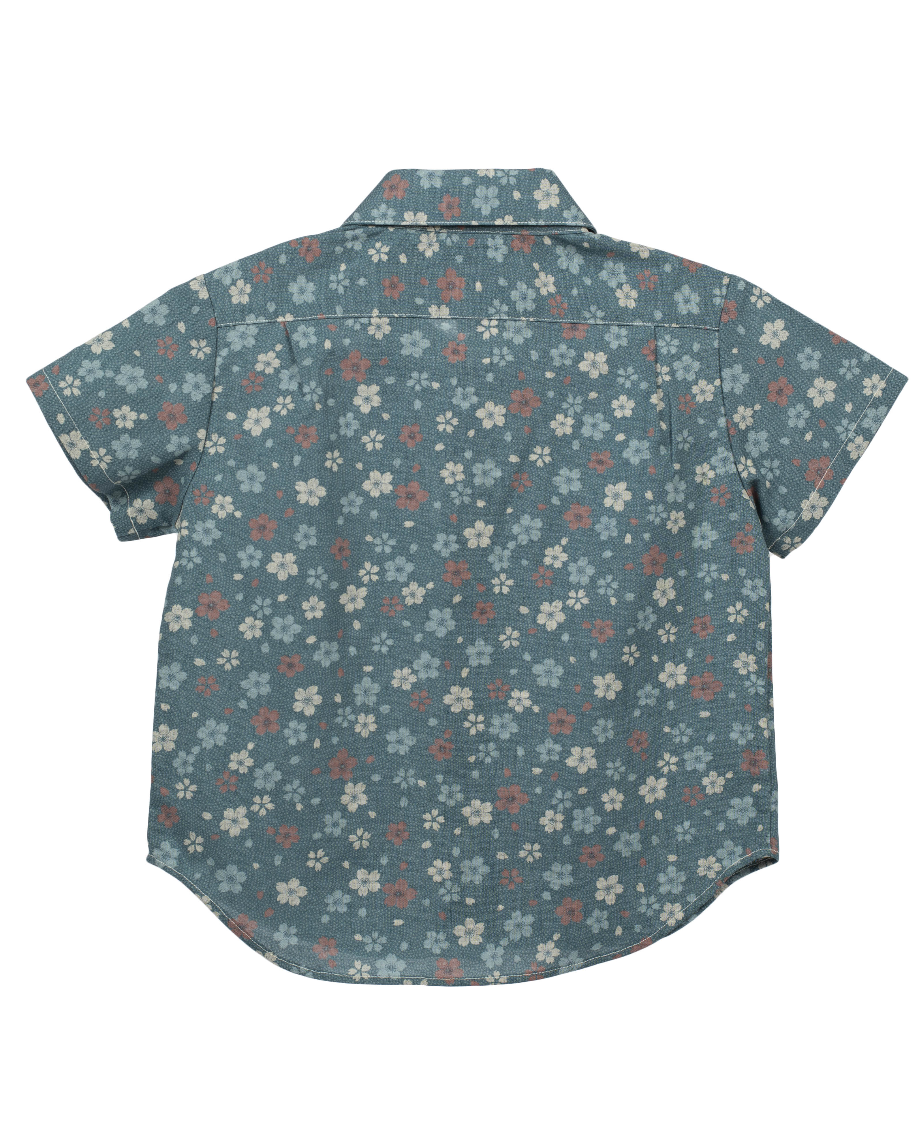 Short Sleeve Shirt | Blue Wildflowers