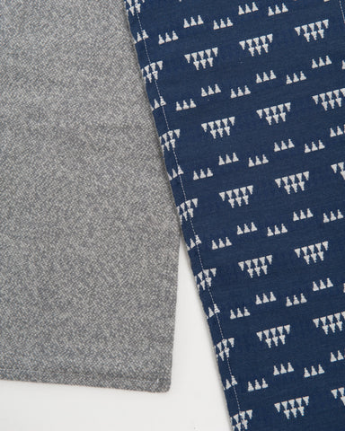 Kids Woven Scarf - Mountains/Grey Flannel detail