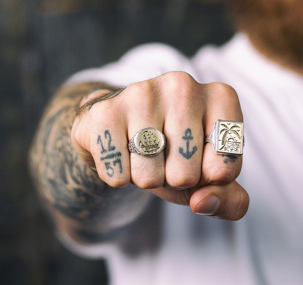 Made in Canada, Ring by 18 Waits— a Sustainable Men's clothing brand offering Vintage Inspired menswear and Rock and Roll Fashion. A refined Imogene and Willie alternative for those who value quality and character.