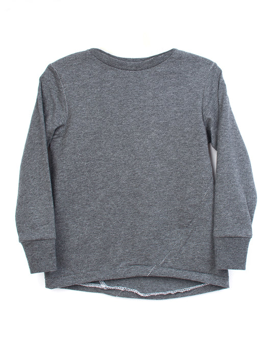 Kids Grey Long Sleeve | Hopper Hunter | Front