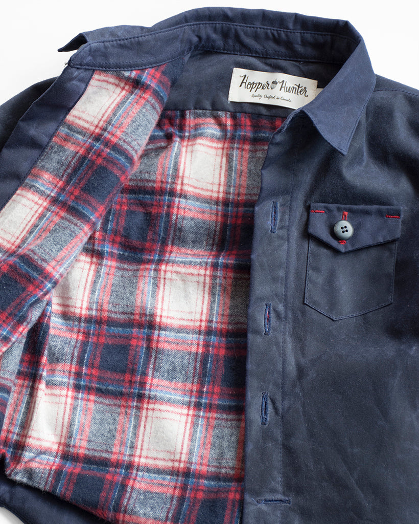 Kids Navy Jacket | Hopper Hunter | Detail