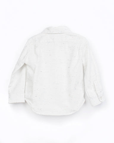 Kids White Button Up Shirt | Hopper Hunter | Back