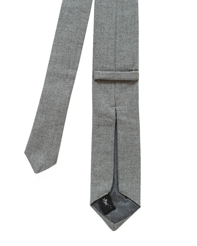 The Tie | Grey Herringbone