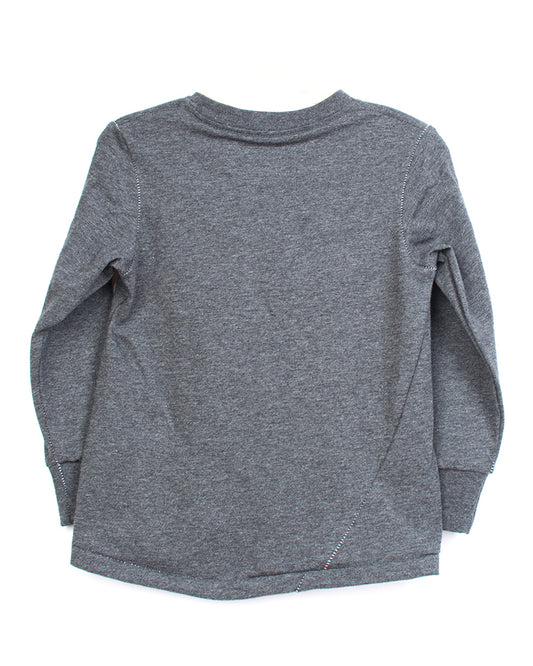 Kids Grey Long Sleeve | Hopper Hunter | Back